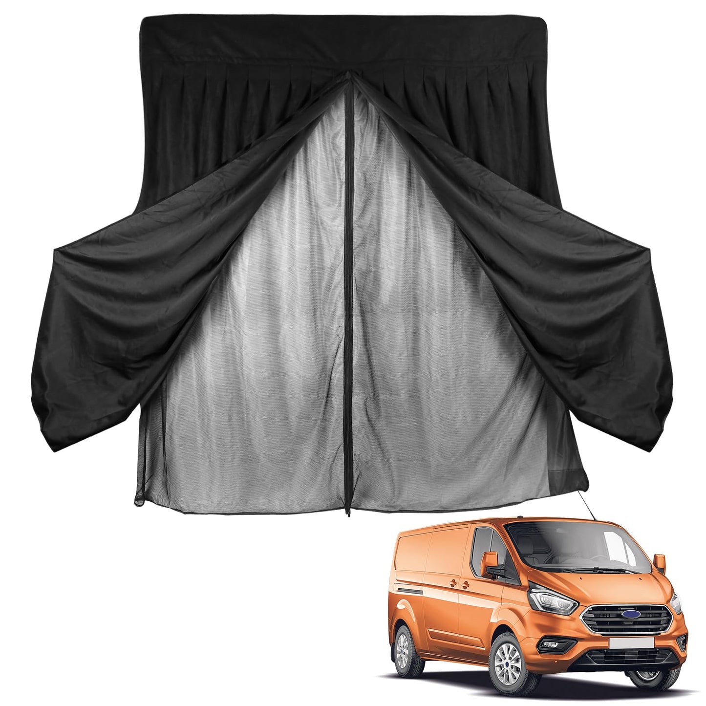 Mosquitera Magnética para Furgonetas, Mosquitera Universal para la Puerta Trasera del Coche con Cierre Magnético para Furgonetas, Autocaravanas y Campervans