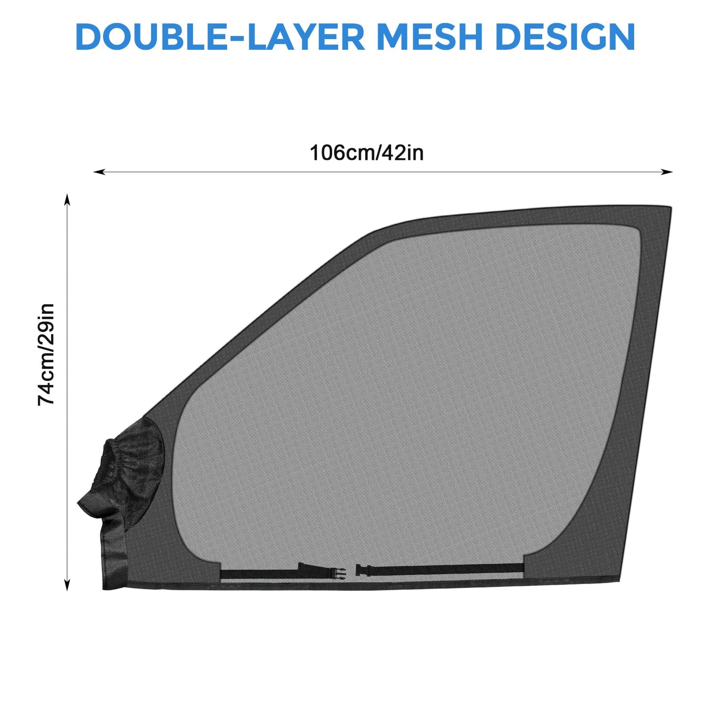 Mosquitera Magnética para Furgonetas, Mosquitera Universal para la Puerta Trasera del Coche con Cierre Magnético para Furgonetas, Autocaravanas y Campervans