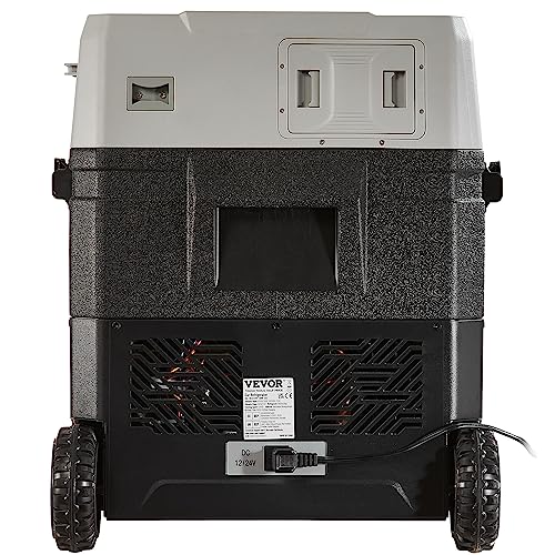 VEVOR Nevera Eléctrica Portátil de 35 L Nevera Portátil para Coche 12/24 V CC 100 - 240 V CA Nevera de Una Zona para Coche 0,6 kW.h - 20 °C a 10 °C Congelador Ajustable para Camión Barco Camping