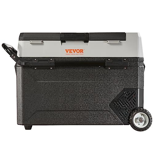 VEVOR Nevera Eléctrica Portátil de 35 L Nevera Portátil para Coche 12/24 V CC 100 - 240 V CA Nevera de Una Zona para Coche 0,6 kW.h - 20 °C a 10 °C Congelador Ajustable para Camión Barco Camping